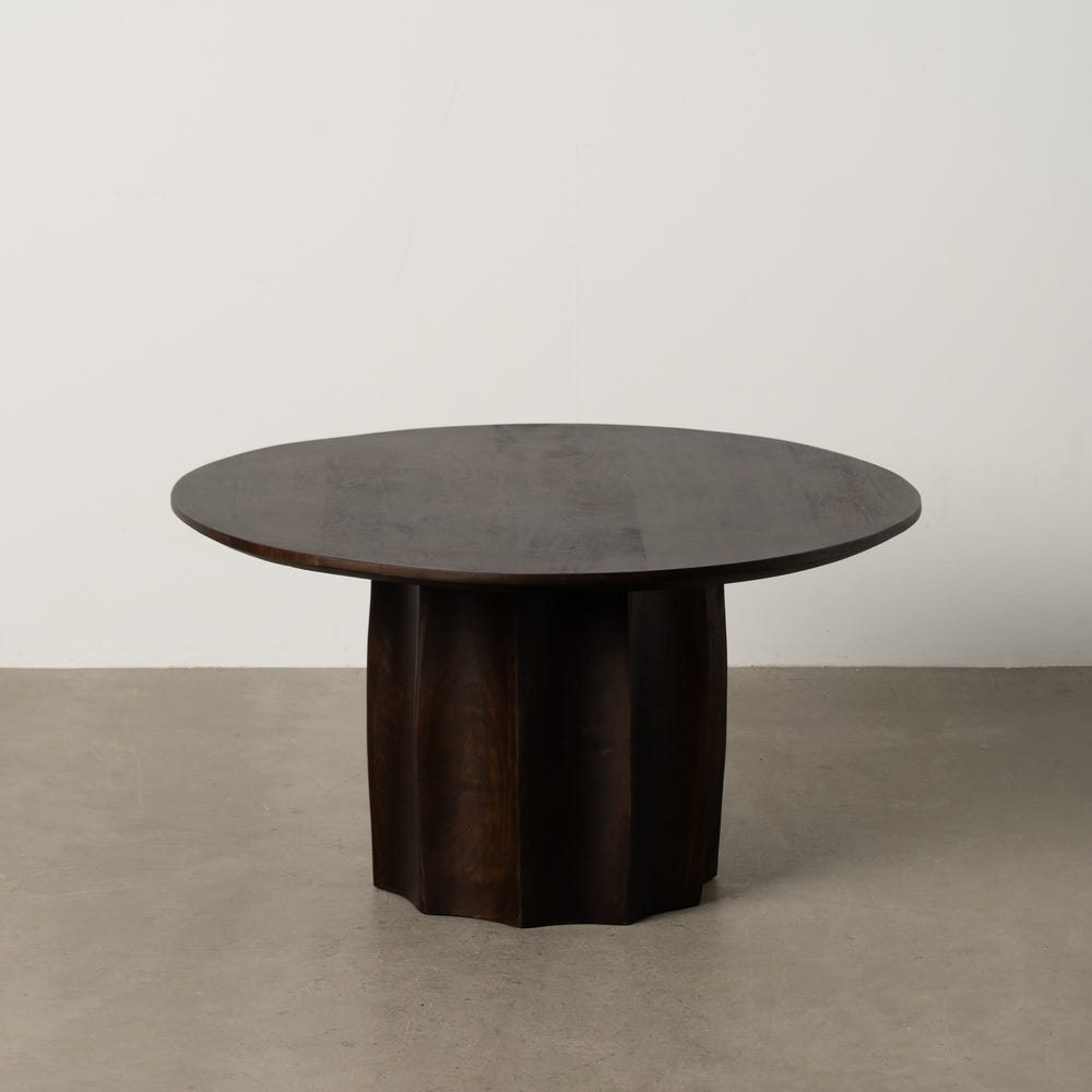 Mesa De Cafe Castanho Madeira Mango Room 75 X 75 X 40 Cm - Image 2