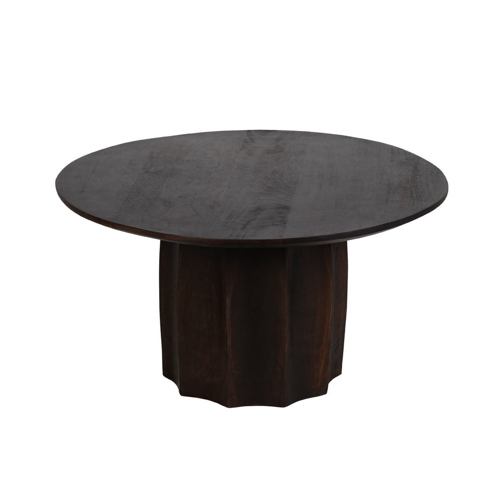 Mesa De Cafe Castanho Madeira Mango Room 75 X 75 X 40 Cm