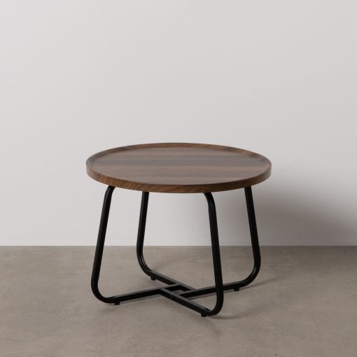 Mesa De Cafe Castanho Mdf-Metal Room 50 X 50 X 38 Cm - Image 2