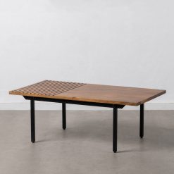 Alternative view of Mesa De Cafe Castanho-Negro Madeira-Ferro 110 X 60 X 40 Cm