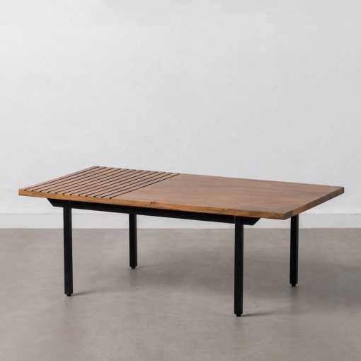 Mesa De Cafe Castanho-Negro Madeira-Ferro 110 X 60 X 40 Cm - Image 2