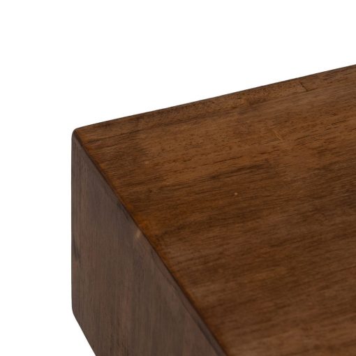 Mesa De Cafe Castanho-Negro Madeira-Metal 120 X 60 X 40 Cm - Image 3