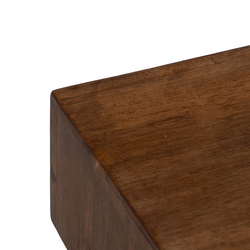 Mesa De Cafe Castanho-Negro Madeira-Metal 120 X 60 X 40 Cm - Image 3