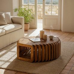 Alternative view of Mesa De Cafe Madeira Mango Room 84 X 85 X 32 Cm