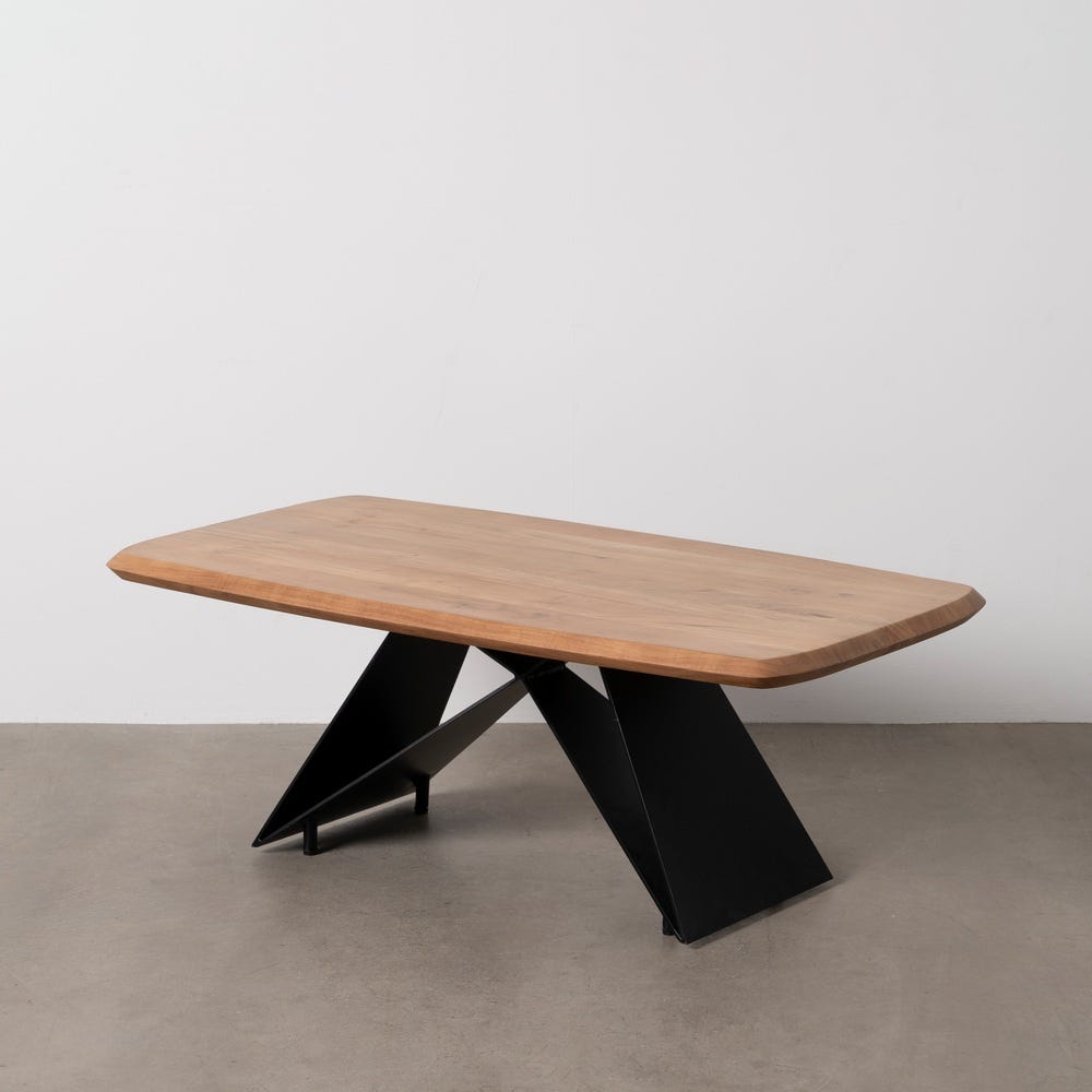 Mesa De Cafe Madeira-Metal Room 110 X 60 X 41 Cm - Image 2