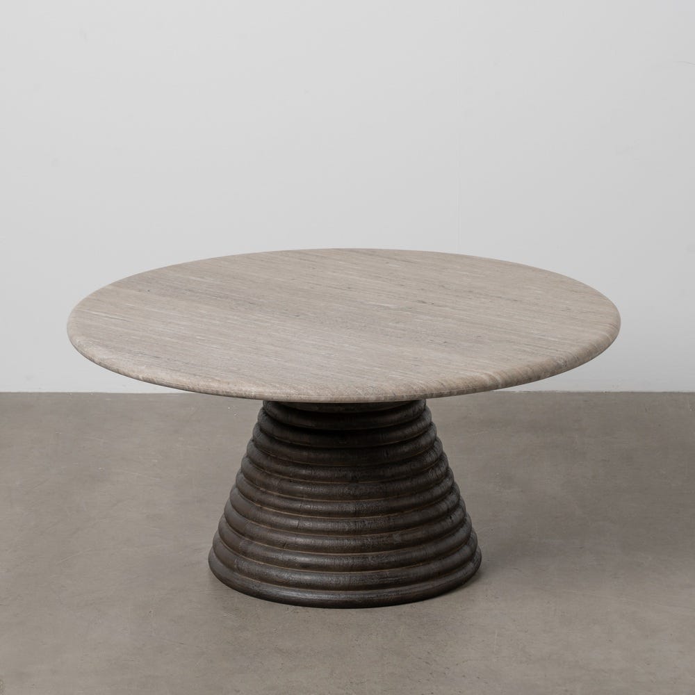 Mesa De Cafe Mármore/Madeira Room 90 X 90 X 43 Cm - Image 3