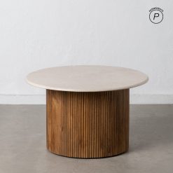 Alternative view of Mesa De Cafe Natural-Creme 76 X 76 X 45 Cm
