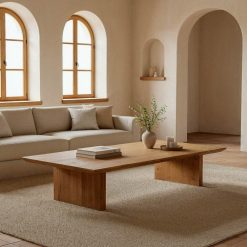 Alternative view of Mesa De Cafe Natural Madeira De Acácia 150 X 70 X 30 Cm