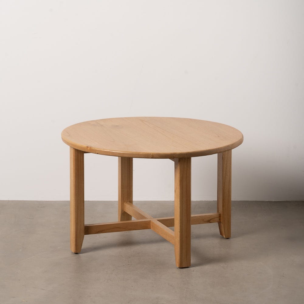 Mesa De Cafe Natural Mindi Madeira Room 80 X 80 X 50 Cm - Image 2