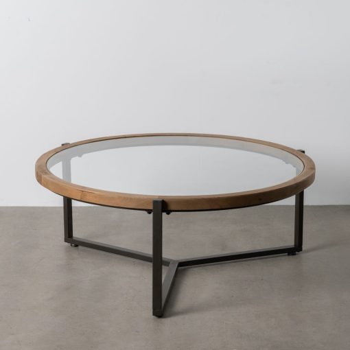 Mesa De Cafe Natural-Preto 100 X 102 X 40 Cm - Image 4