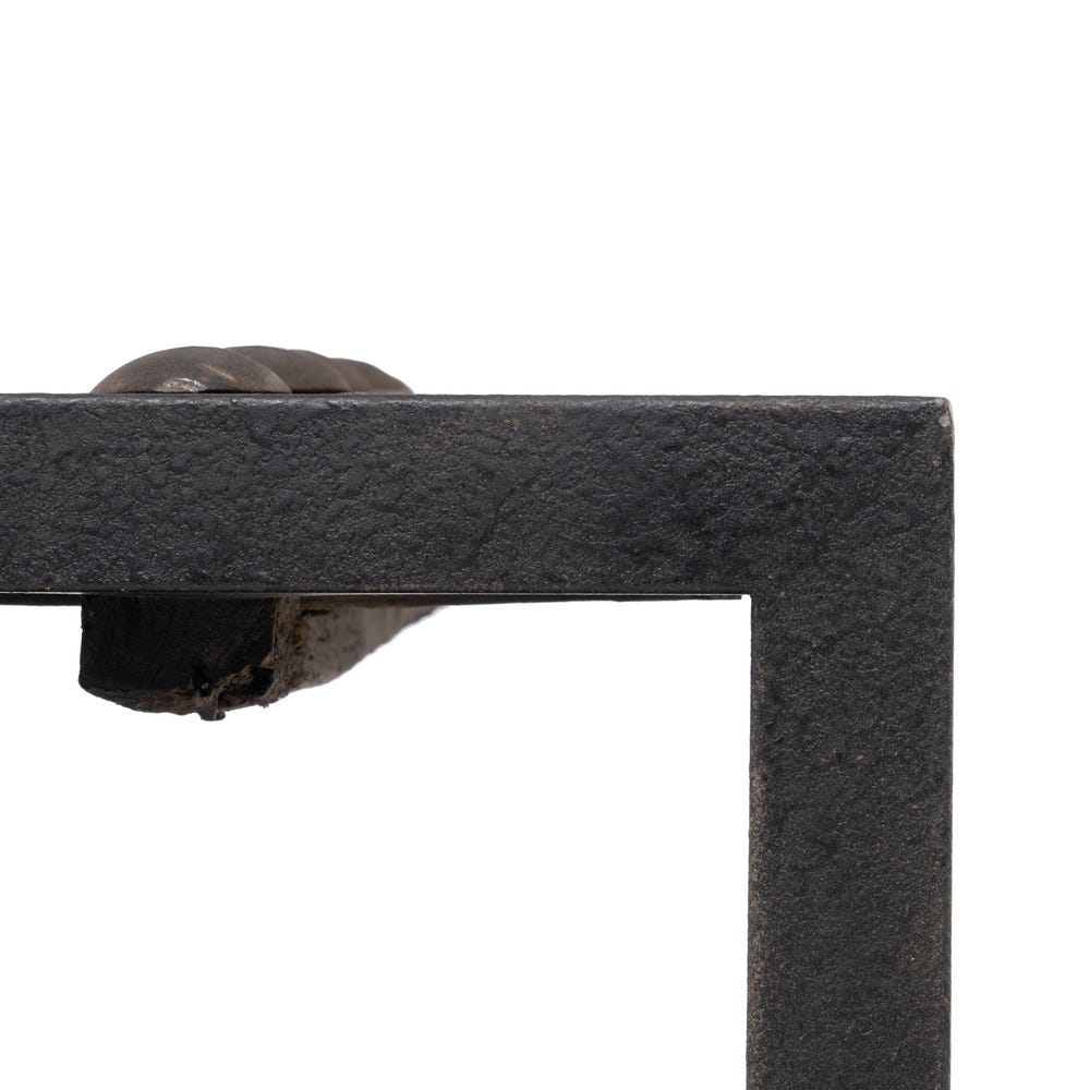 Mesa De Cafe Natural-Preto Elm Madeira 165 X 64 X 55 Cm - Image 3