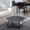 Mesa De Cafe Preto Aluminio/Ferro Room 80 X 80 X 35 Cm