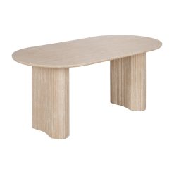 Mesa De Jantar Beige Pedra Mdf 180 X 90 X 76 Cm