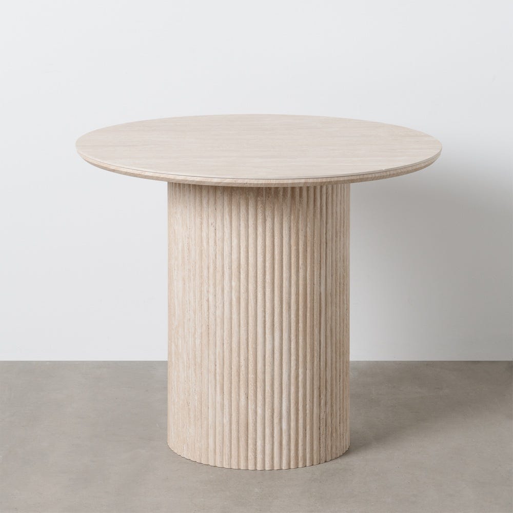 Mesa De Jantar Beige Pedra Mdf 90 X 90 X 76 Cm - Image 2