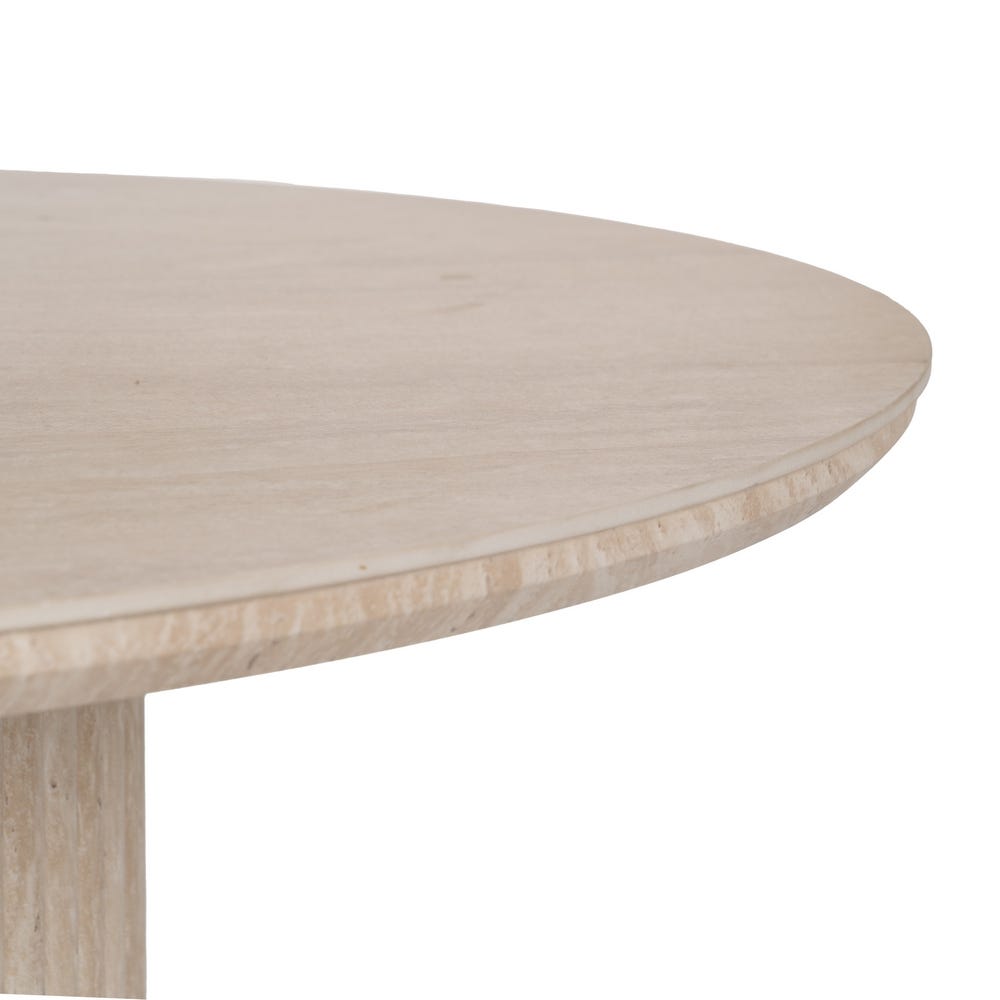 Mesa De Jantar Beige Pedra Mdf 90 X 90 X 76 Cm - Image 3