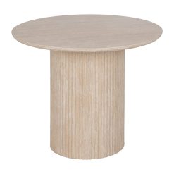 Mesa De Jantar Beige Pedra Mdf 90 X 90 X 76 Cm