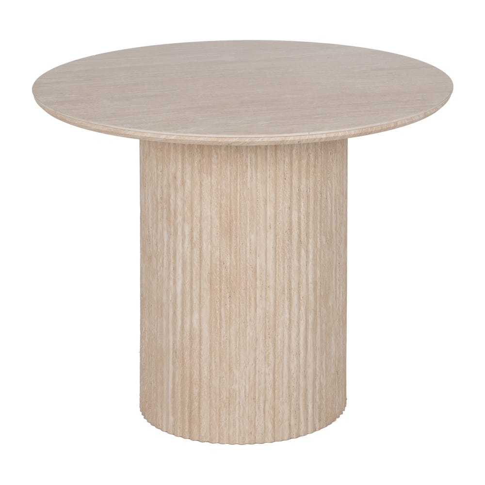 Mesa De Jantar Beige Pedra Mdf 90 X 90 X 76 Cm
