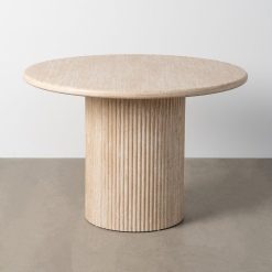 Mesa De Jantar Beige Pedra Mdf- Room 110 X 110 X 76 Cm