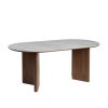 Mesa De Jantar Branco-Castanho Dm-Cerâmica 180 X 90 X 76 Cm