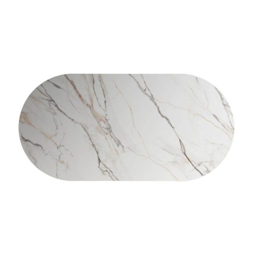 Mesa De Jantar Branco-Castanho Dm-Cerâmica 180 X 90 X 76 Cm - Image 3