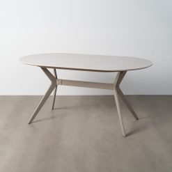Mesa De Jantar Branco-Cinza 160 X 90 X 76 Cm