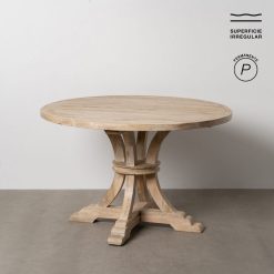 Alternative view of Mesa De Jantar Branco Escovado 120 X 120 X 76 Cm