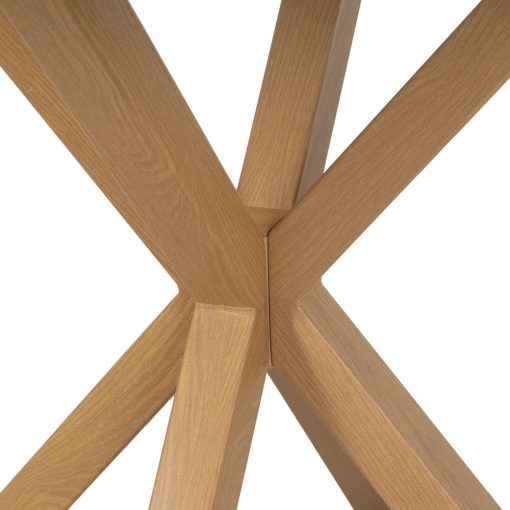 Mesa De Jantar Branco-Natural Mdf-Metal 120 X 120 X 76 Cm - Image 4