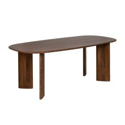 Mesa De Jantar Castanho Madeira Mango 200 X 100 X 76 Cm