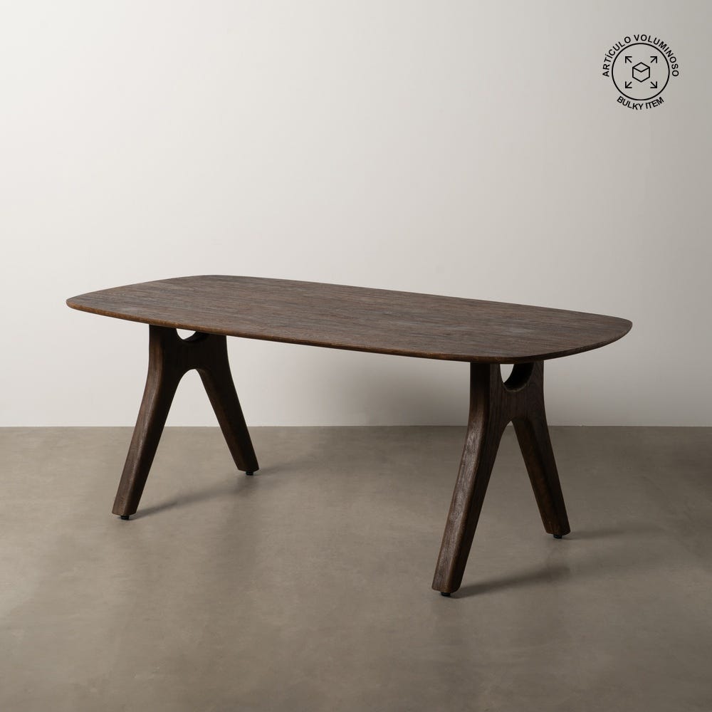 Mesa De Jantar Castanho Madeira Mango Room 200 X 100 X 76 Cm - Image 5