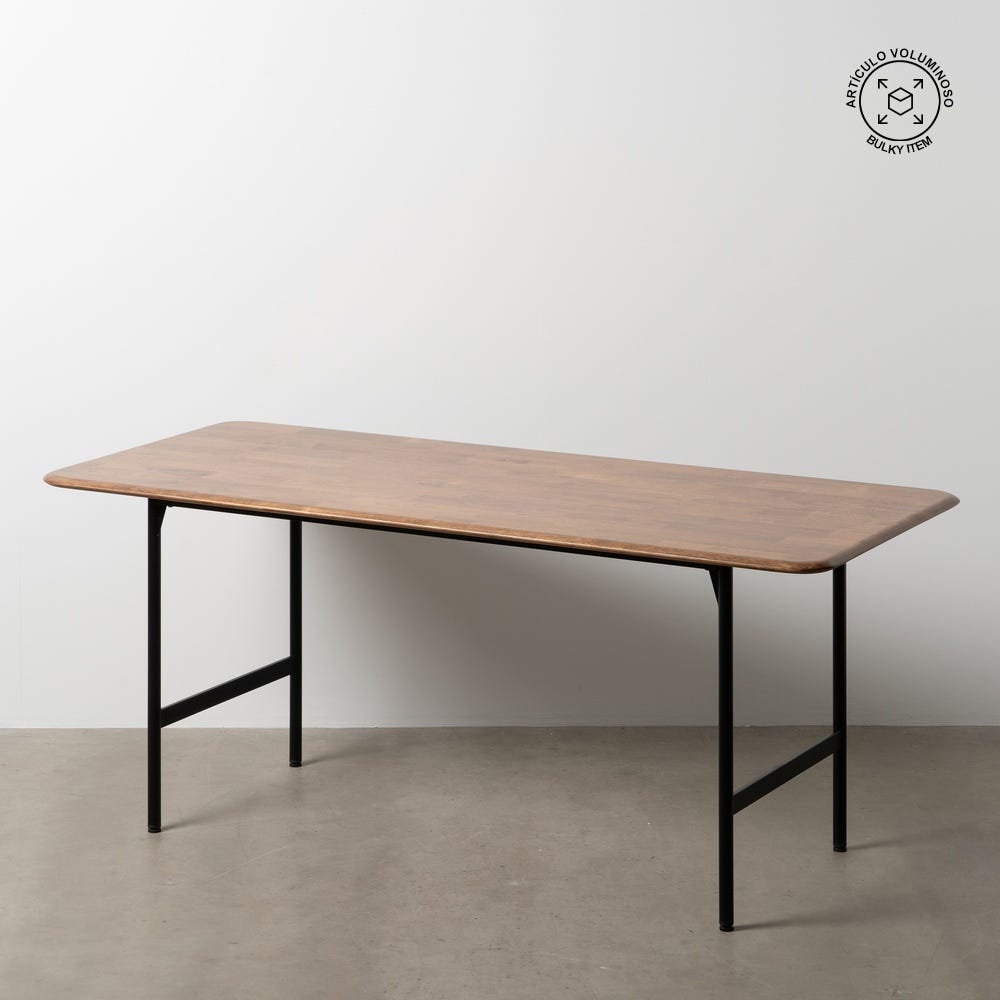 Mesa De Jantar Castanho-Negro 180 X 80 X 76 Cm - Image 2