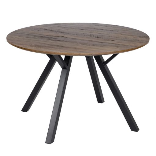 Mesa De Jantar Castanho-Negro Mdf-Metal 120 X 120 X 75 Cm - Image 5