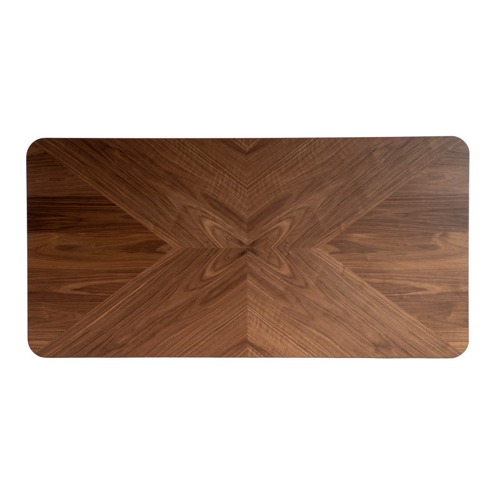 Mesa De Jantar Castanho-Negro Mdf-Metal 180 X 90 X 76 Cm - Image 3