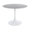 Mesa De Jantar Cinza Pedra Sinterizada 100 X 100 X 75 Cm