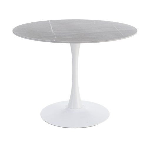 Mesa De Jantar Cinza Pedra Sinterizada 100 X 100 X 75 Cm - Image 4