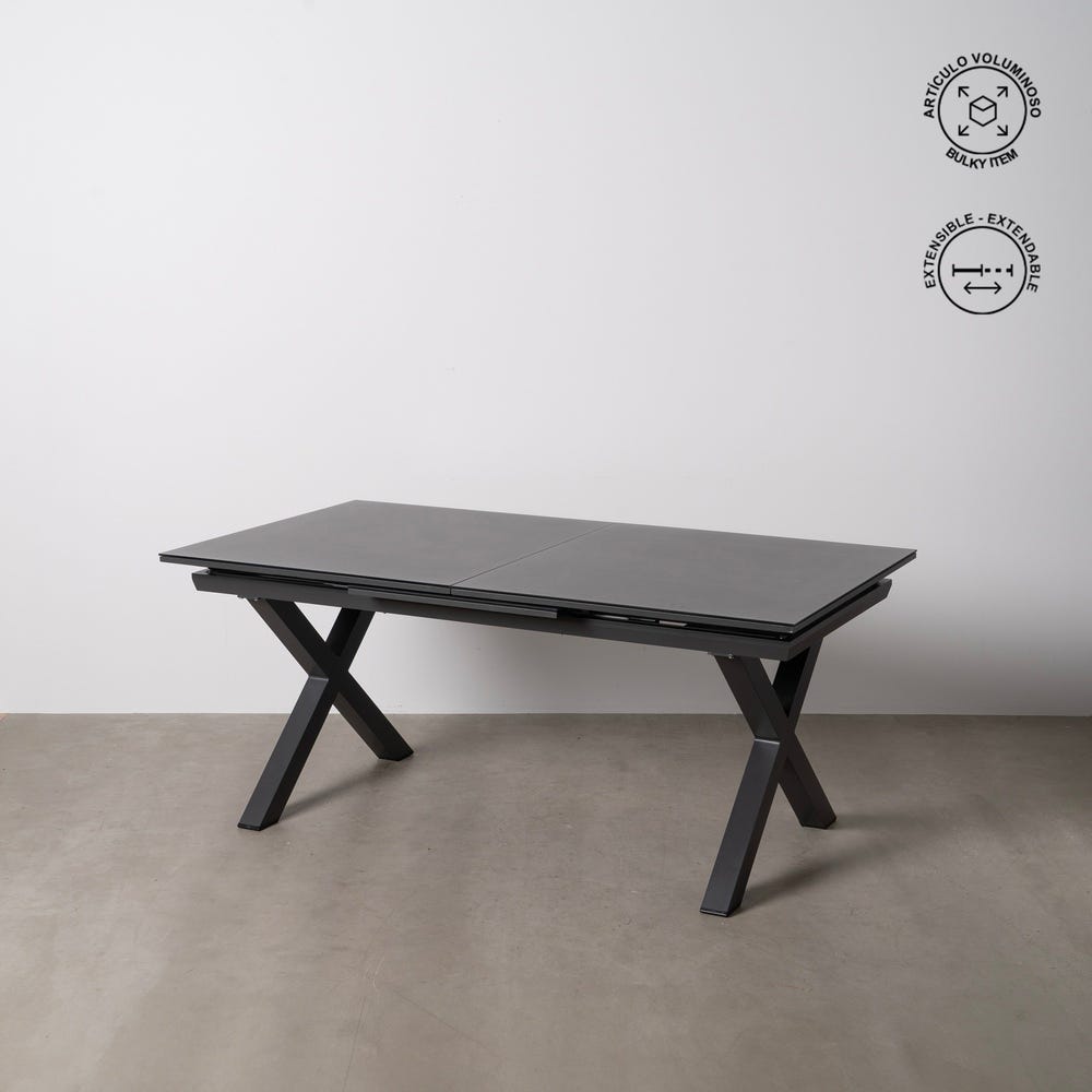 Mesa De Jantar Extensivél Antracite 180 X 100 X 77 Cm - Image 2