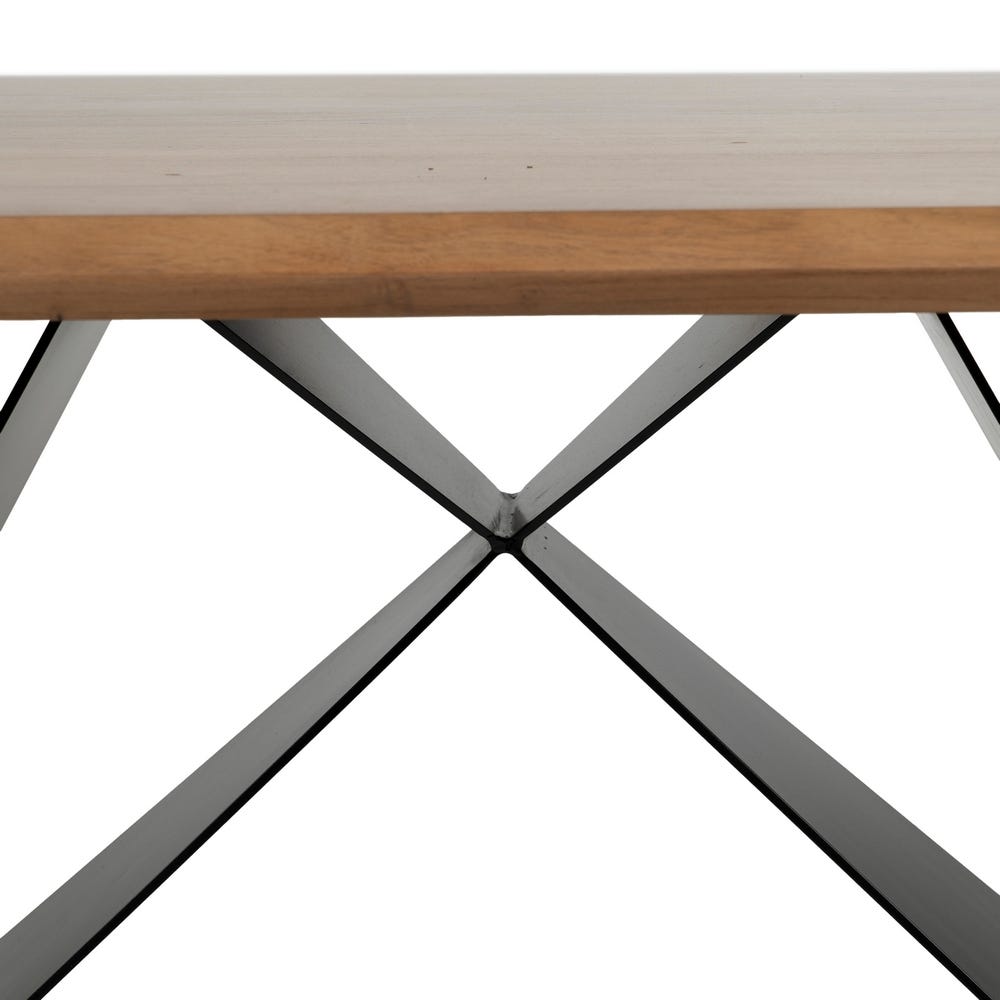 Mesa De Jantar Madeira-Metal Room 200 X 100 X 77 Cm - Image 4