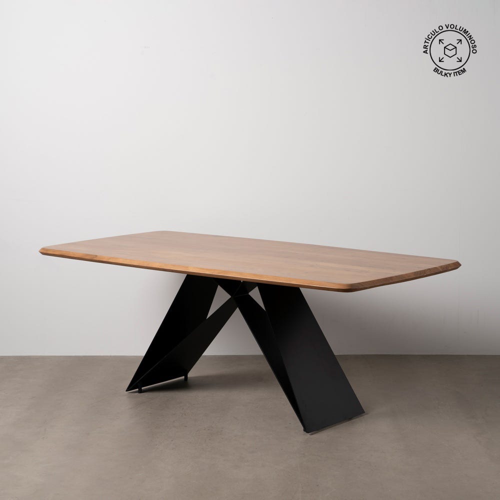 Mesa De Jantar Madeira-Metal Room 200 X 100 X 77 Cm - Image 5