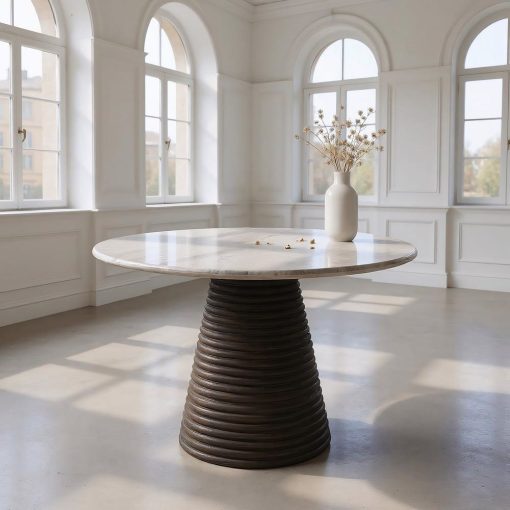 Mesa De Jantar Mármore/Madeira Room 115 X 115 X 76 Cm - Image 2