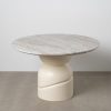 Mesa De Jantar Mármore/Madeira Room 120 X 120 X 76 Cm