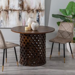 Mesa De Jantar Natural 100 X 100 X 76 Cm