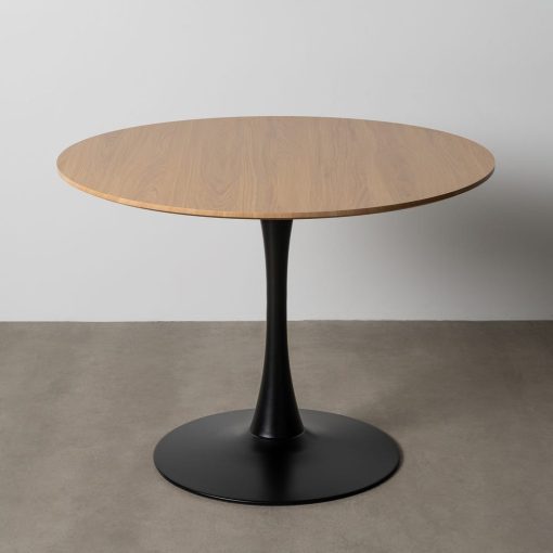Mesa De Jantar Natural-Branco Mdf-Metal 100 X 100 X 75 Cm - Image 2