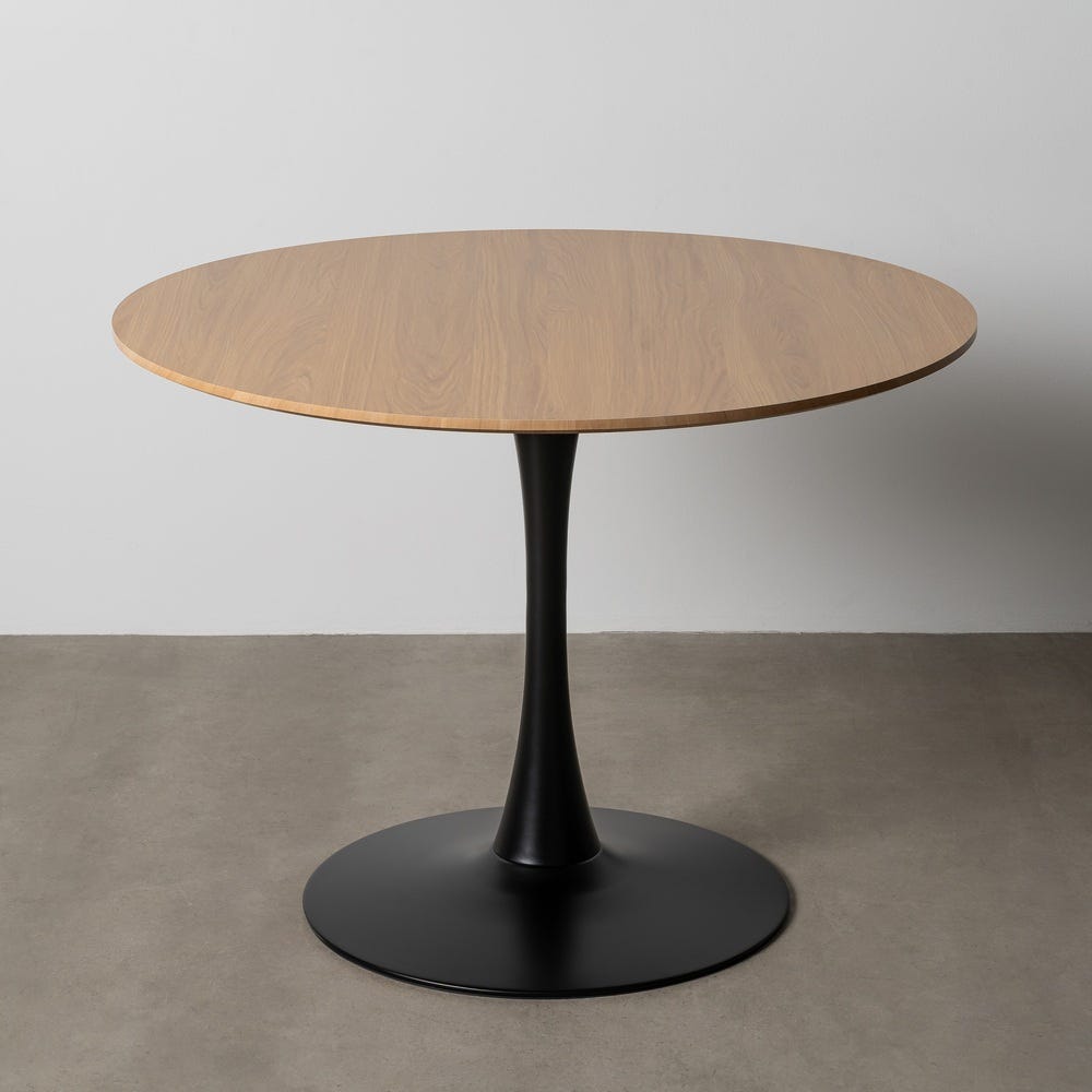 Mesa De Jantar Natural-Branco Mdf-Metal 100 X 100 X 75 Cm - Image 2