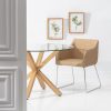 Mesa De Jantar Natural Cristal-Metal 120 X 120 X 76 Cm