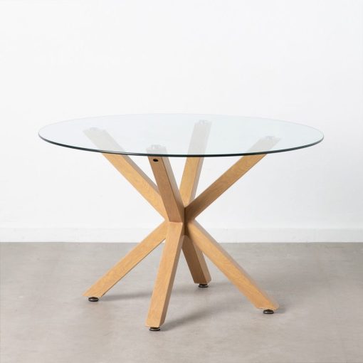 Mesa De Jantar Natural Cristal-Metal 120 X 120 X 76 Cm - Image 6