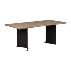 Mesa De Jantar Natural Madeira-Ferro 190 X 90 X 77 Cm