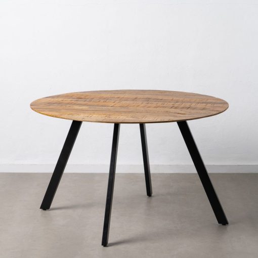 Mesa De Jantar Natural-Preto 130 X 130 X 77 Cm - Image 2