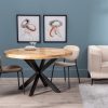Mesa De Jantar Natural-Preto 130 X 130 X 77 Cm