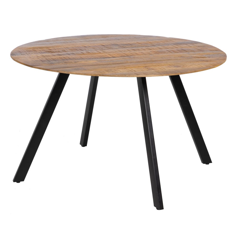 Mesa De Jantar Natural-Preto 130 X 130 X 77 Cm - Image 6