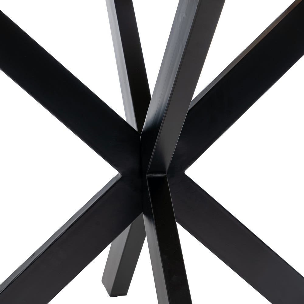 Mesa De Jantar Natural-Preto 150 X 150 X 77 Cm - Image 4