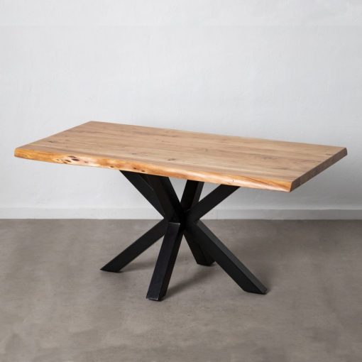Mesa De Jantar Natural-Preto 160 X 90 X 76 Cm - Image 2